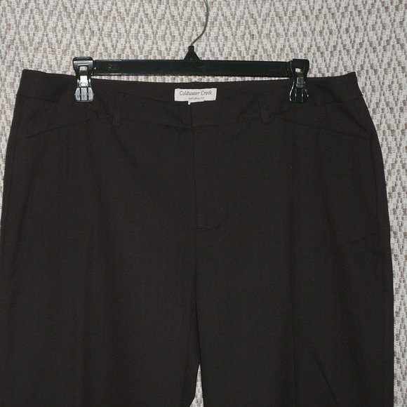 Coldwater Creek Brown Trouser Pants 14 - Picture 2 of 11
